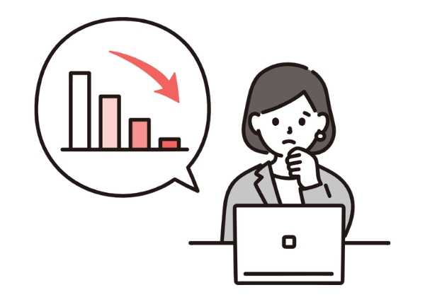 営業の業績が落ち込んでいる